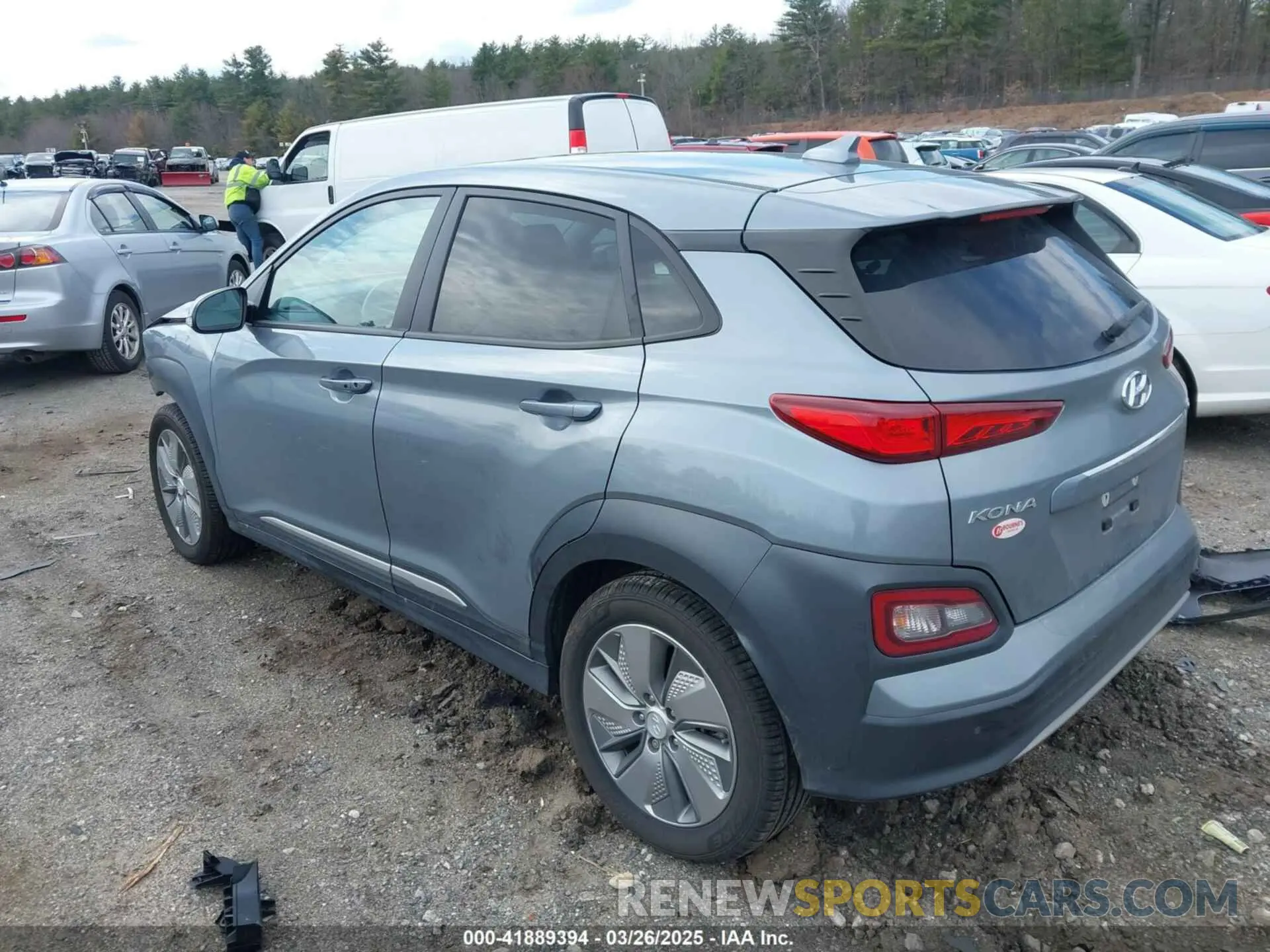 3 fotografías del automóvil dañado KM8K53AG0MU097928 HYUNDAI KONA ELECTRIC 2021