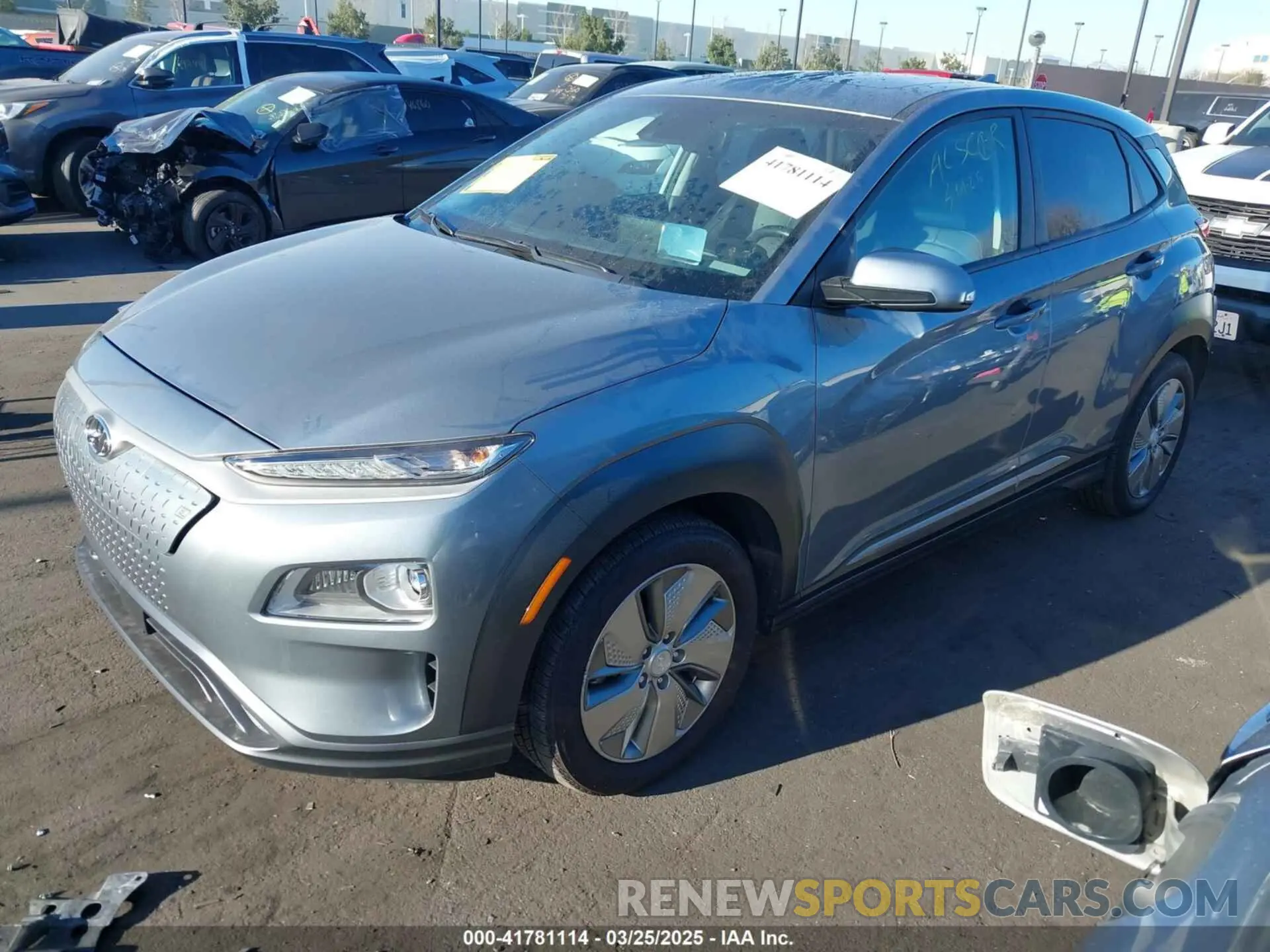 2 fotografías del automóvil dañado KM8K53AG0MU103629 HYUNDAI KONA ELECTRIC 2021