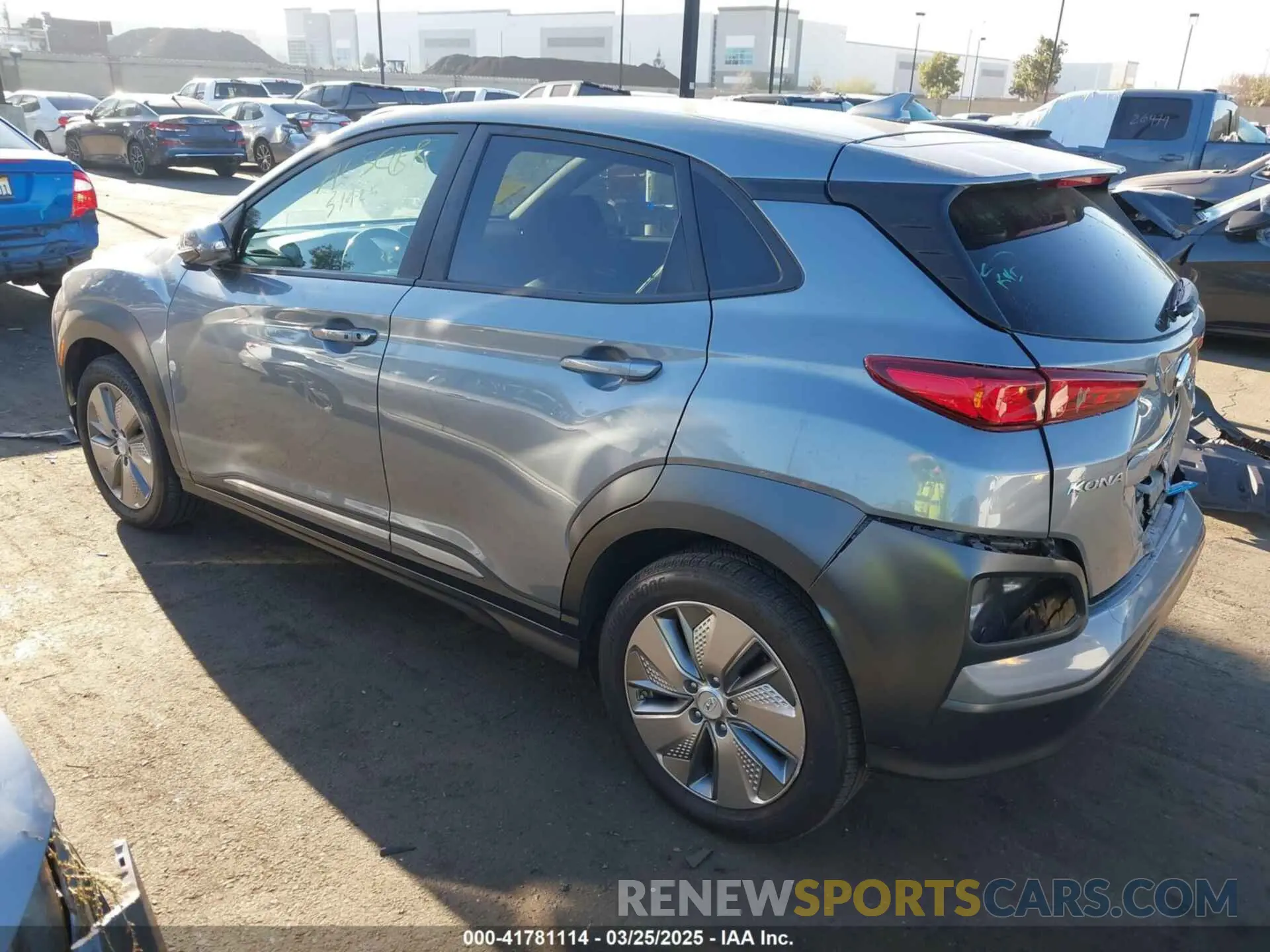3 fotografías del automóvil dañado KM8K53AG0MU103629 HYUNDAI KONA ELECTRIC 2021