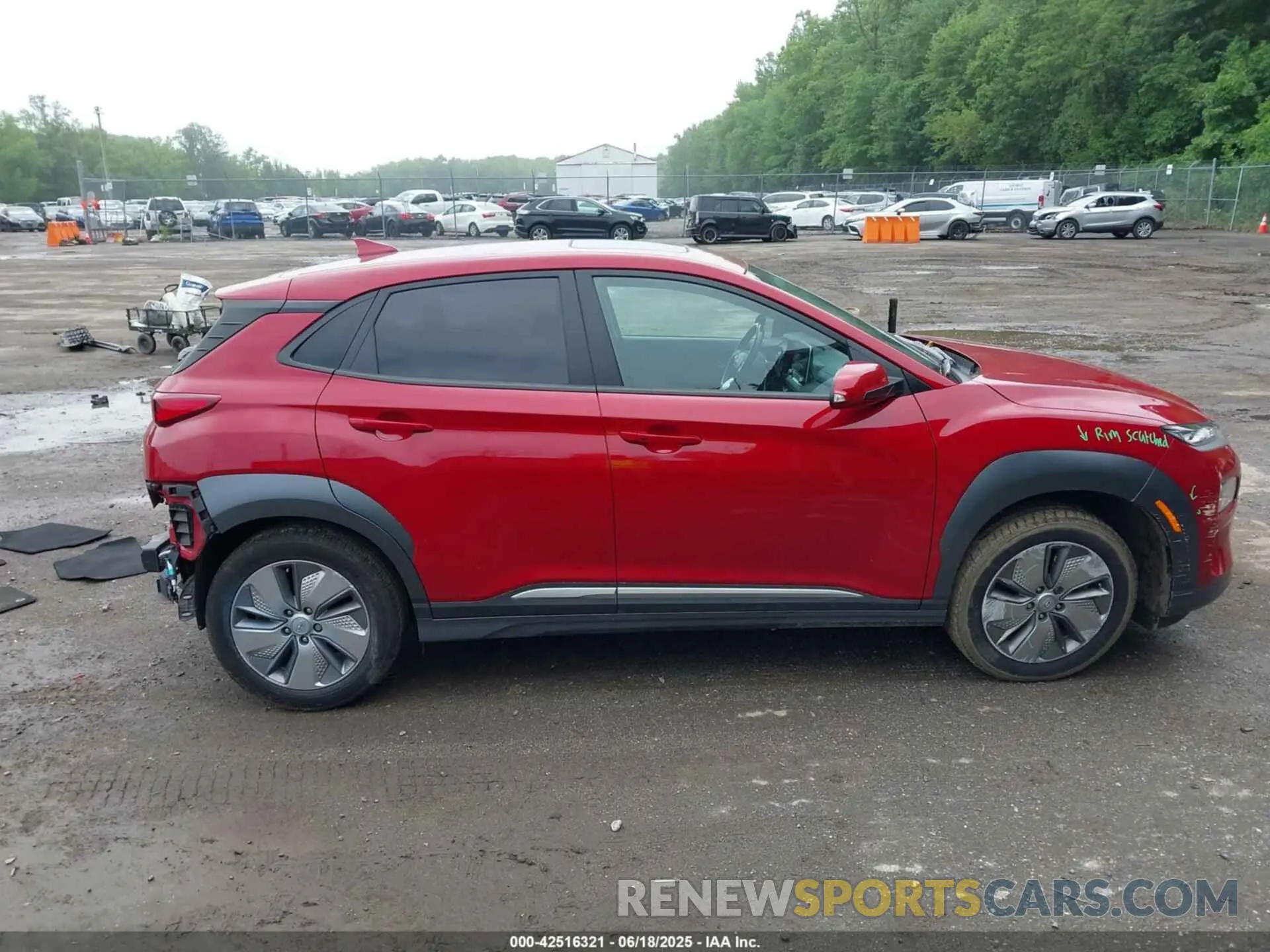 13 fotografías del automóvil dañado KM8K53AG6MU119382 HYUNDAI KONA ELECTRIC 2021