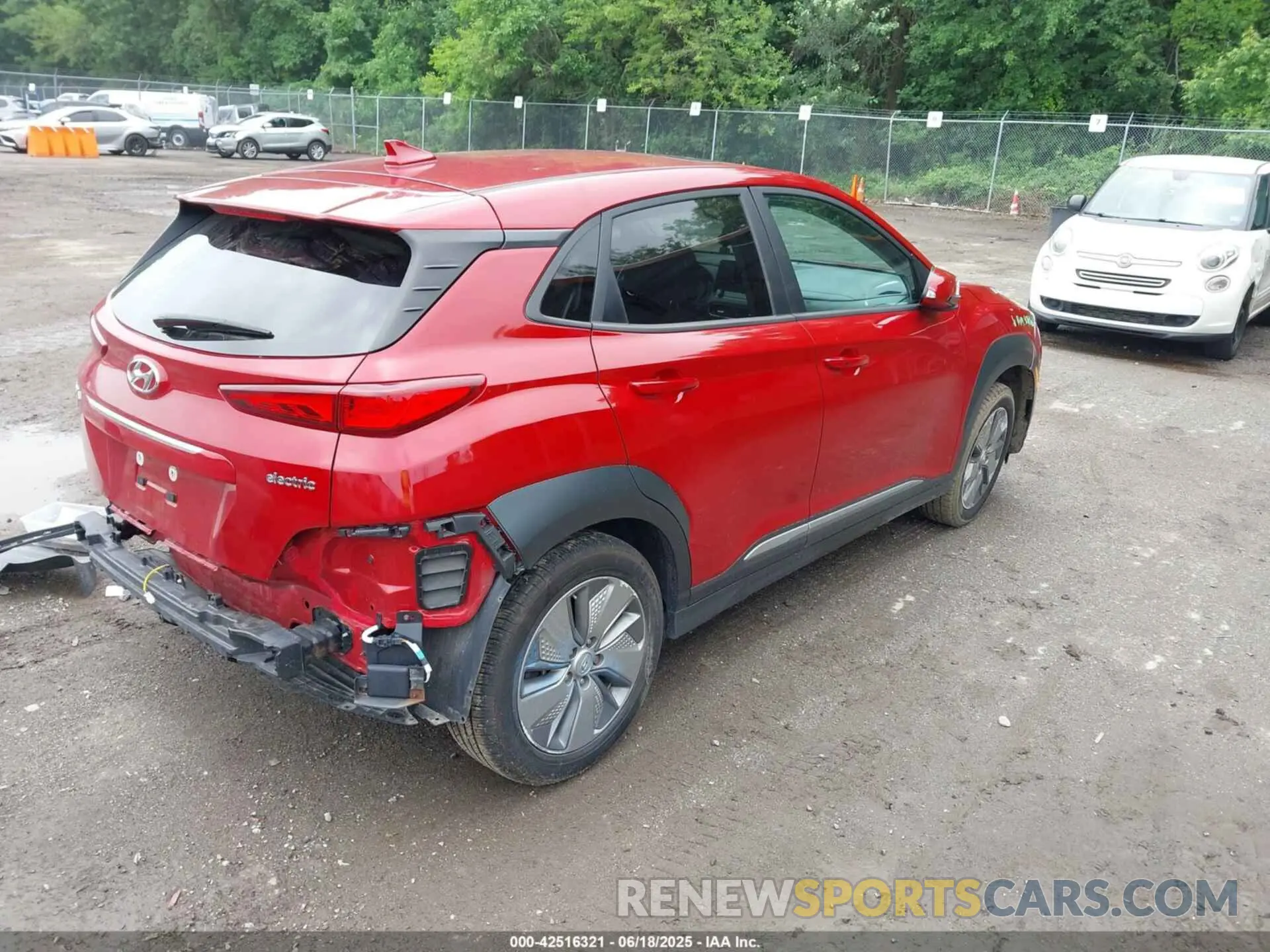 4 fotografías del automóvil dañado KM8K53AG6MU119382 HYUNDAI KONA ELECTRIC 2021