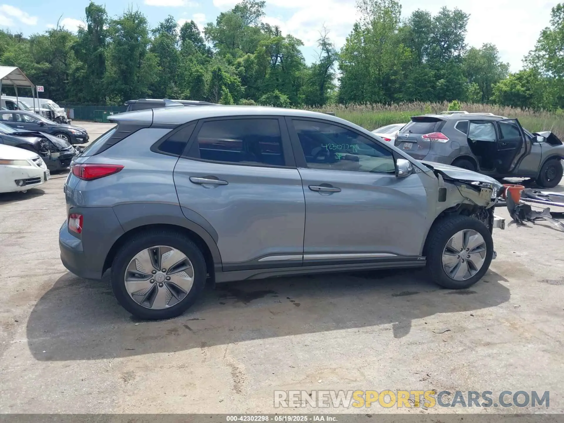 14 fotografías del automóvil dañado KM8K53AG6MU125246 HYUNDAI KONA ELECTRIC 2021