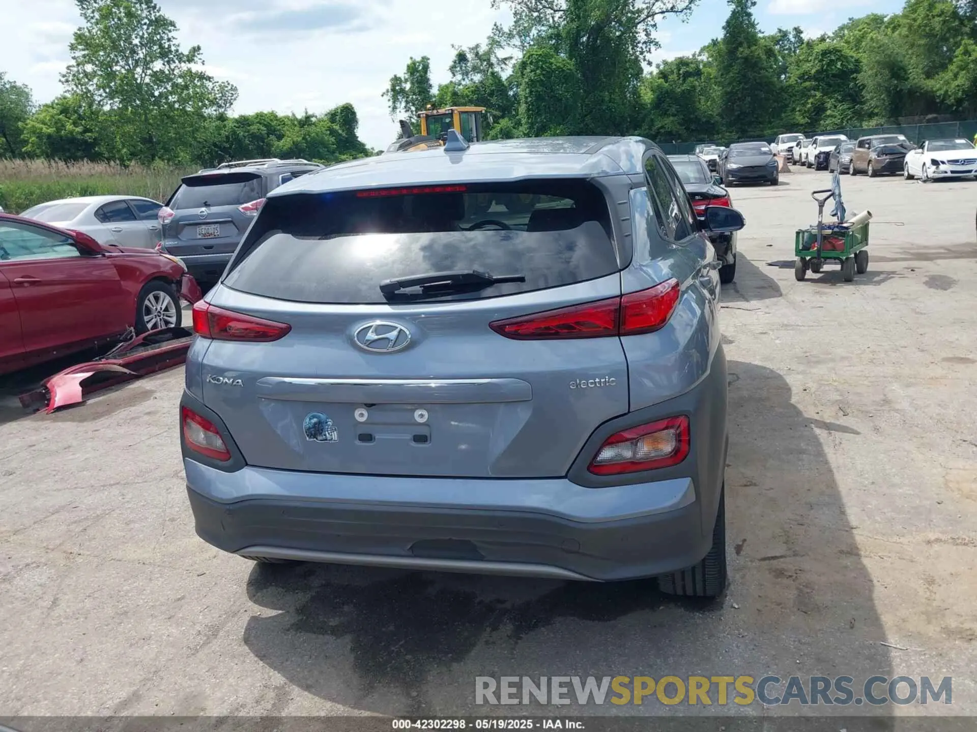 17 fotografías del automóvil dañado KM8K53AG6MU125246 HYUNDAI KONA ELECTRIC 2021