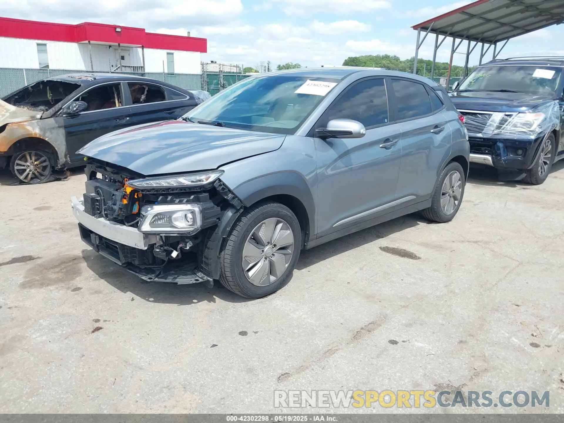 2 fotografías del automóvil dañado KM8K53AG6MU125246 HYUNDAI KONA ELECTRIC 2021