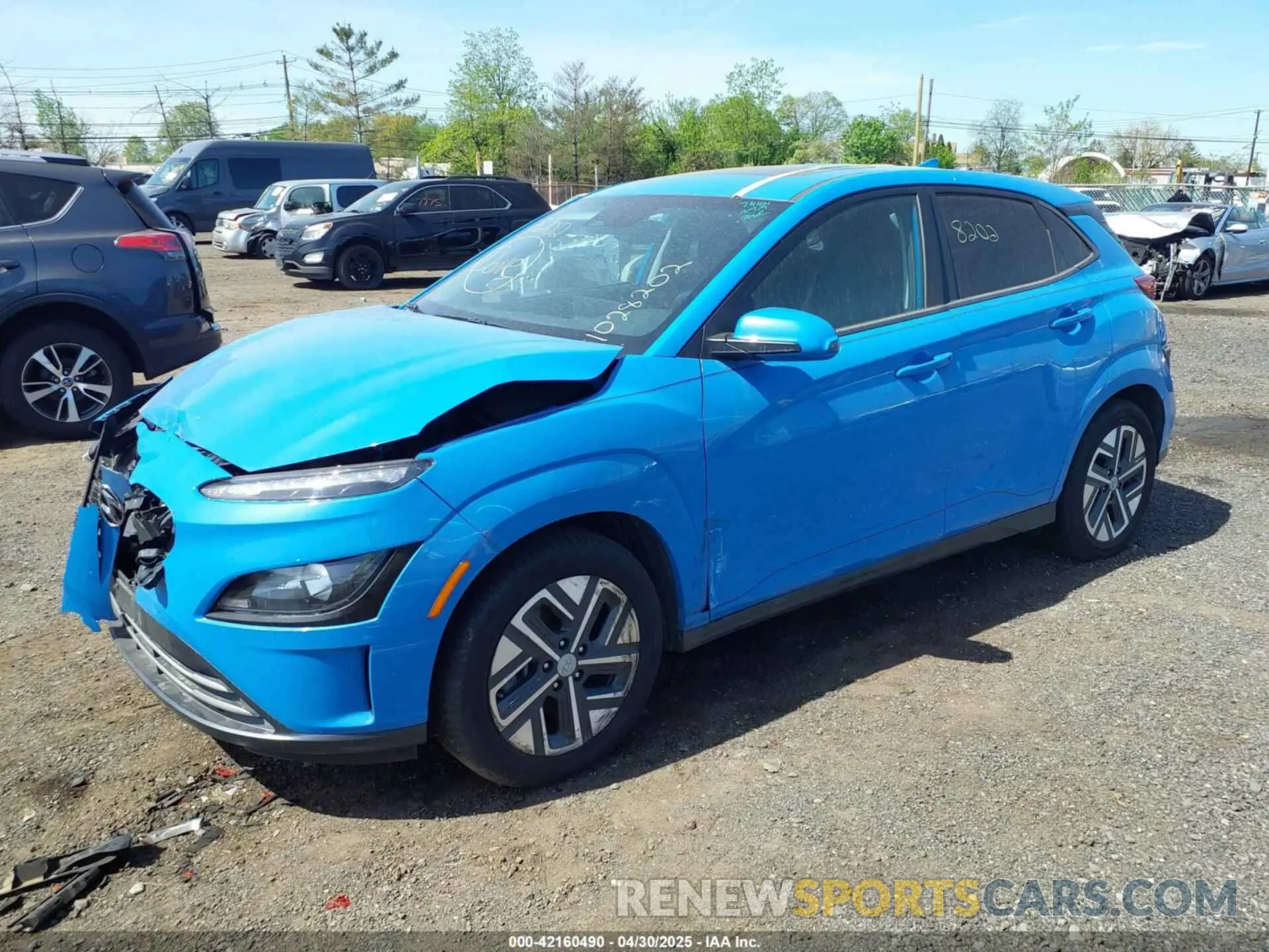 2 fotografías del automóvil dañado KM8K33AGXNU150593 HYUNDAI KONA ELECTRIC 2022