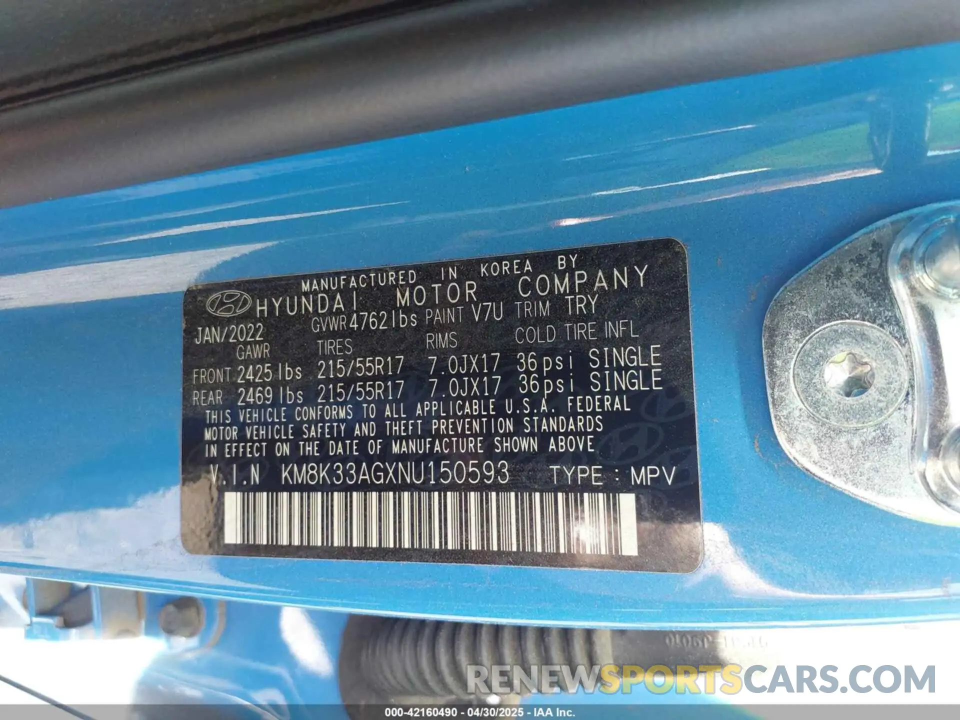 9 fotografías del automóvil dañado KM8K33AGXNU150593 HYUNDAI KONA ELECTRIC 2022