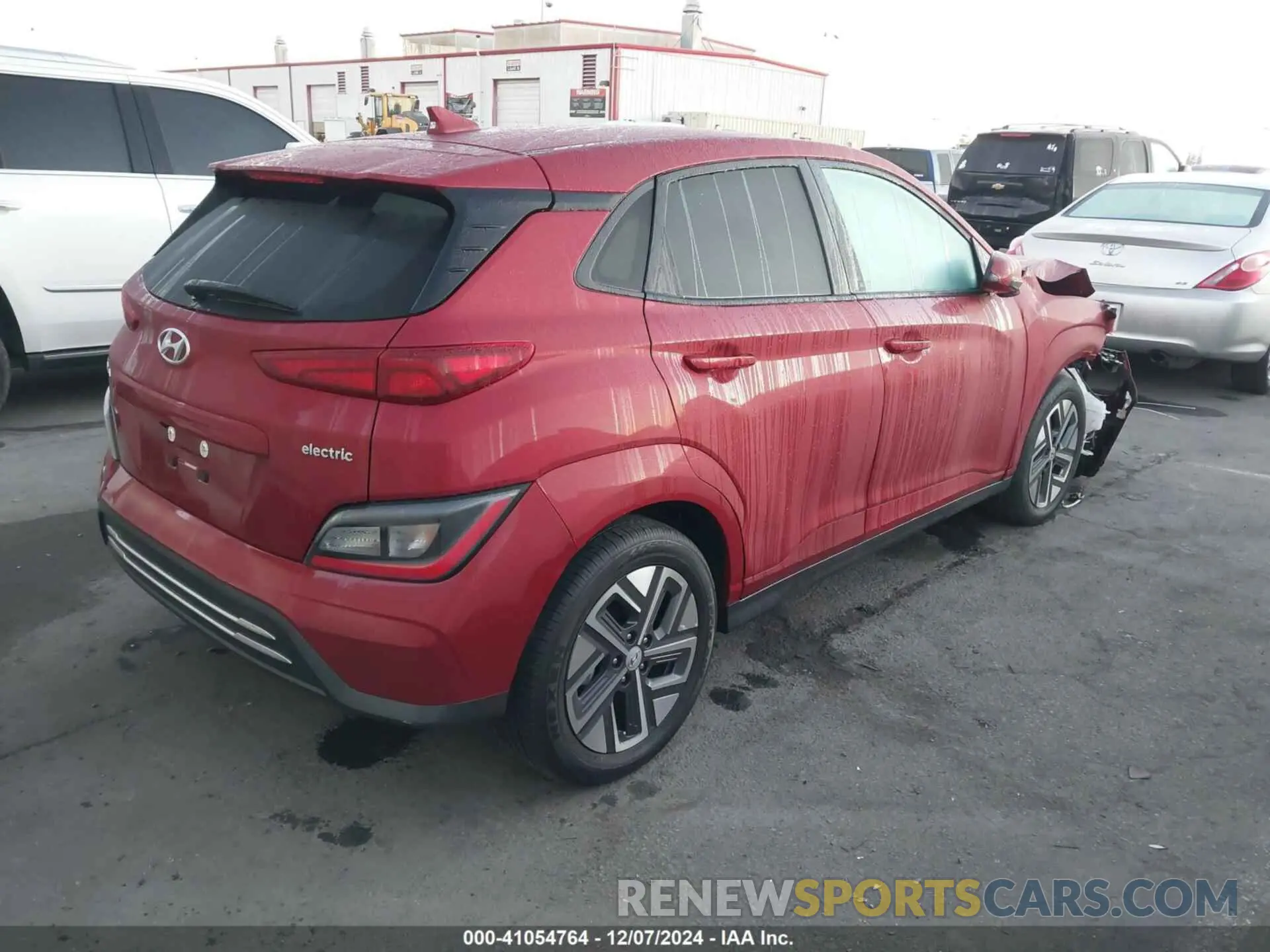 4 fotografías del automóvil dañado KM8K33AGXPU183659 HYUNDAI KONA ELECTRIC 2023