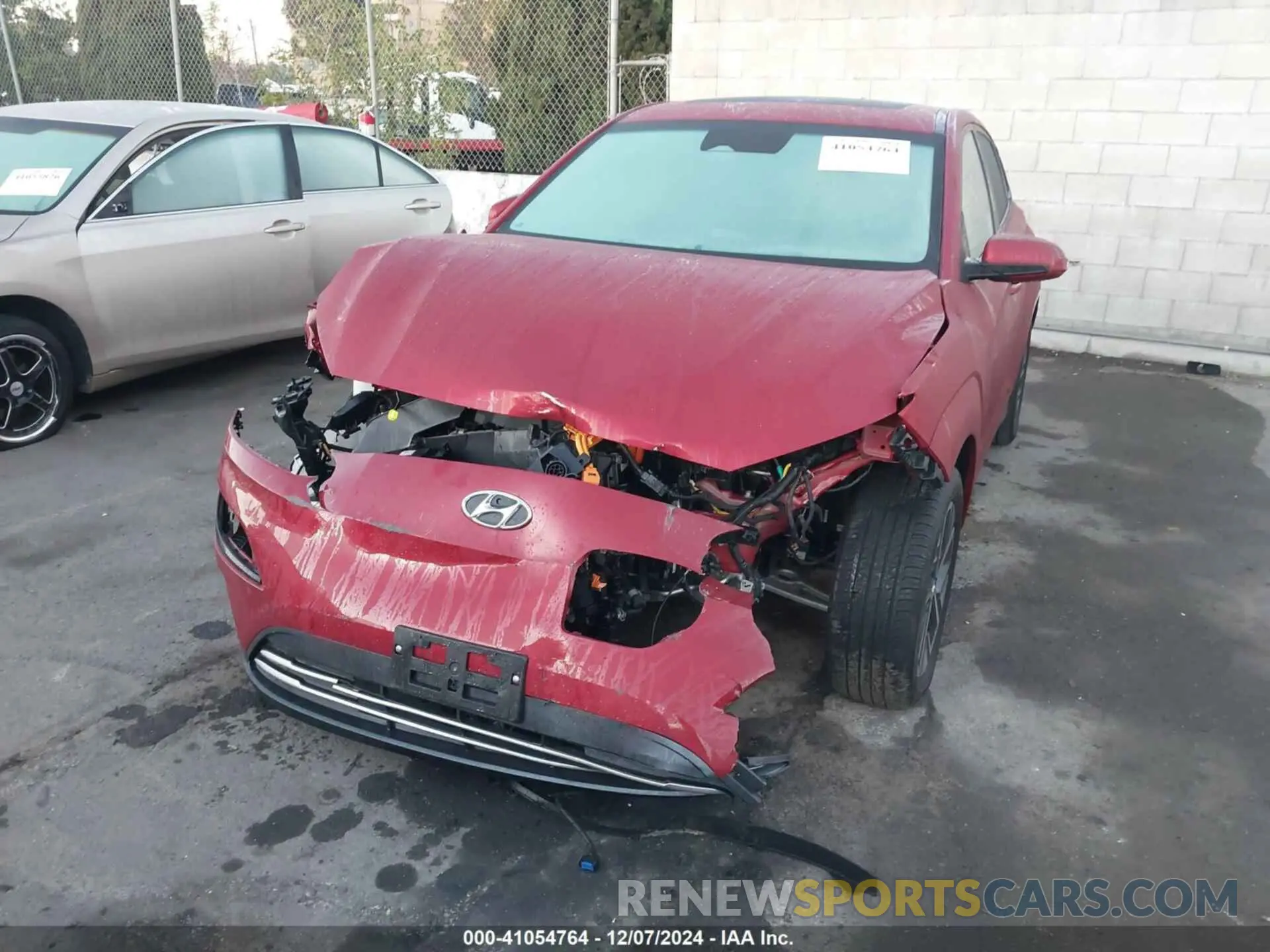 6 fotografías del automóvil dañado KM8K33AGXPU183659 HYUNDAI KONA ELECTRIC 2023