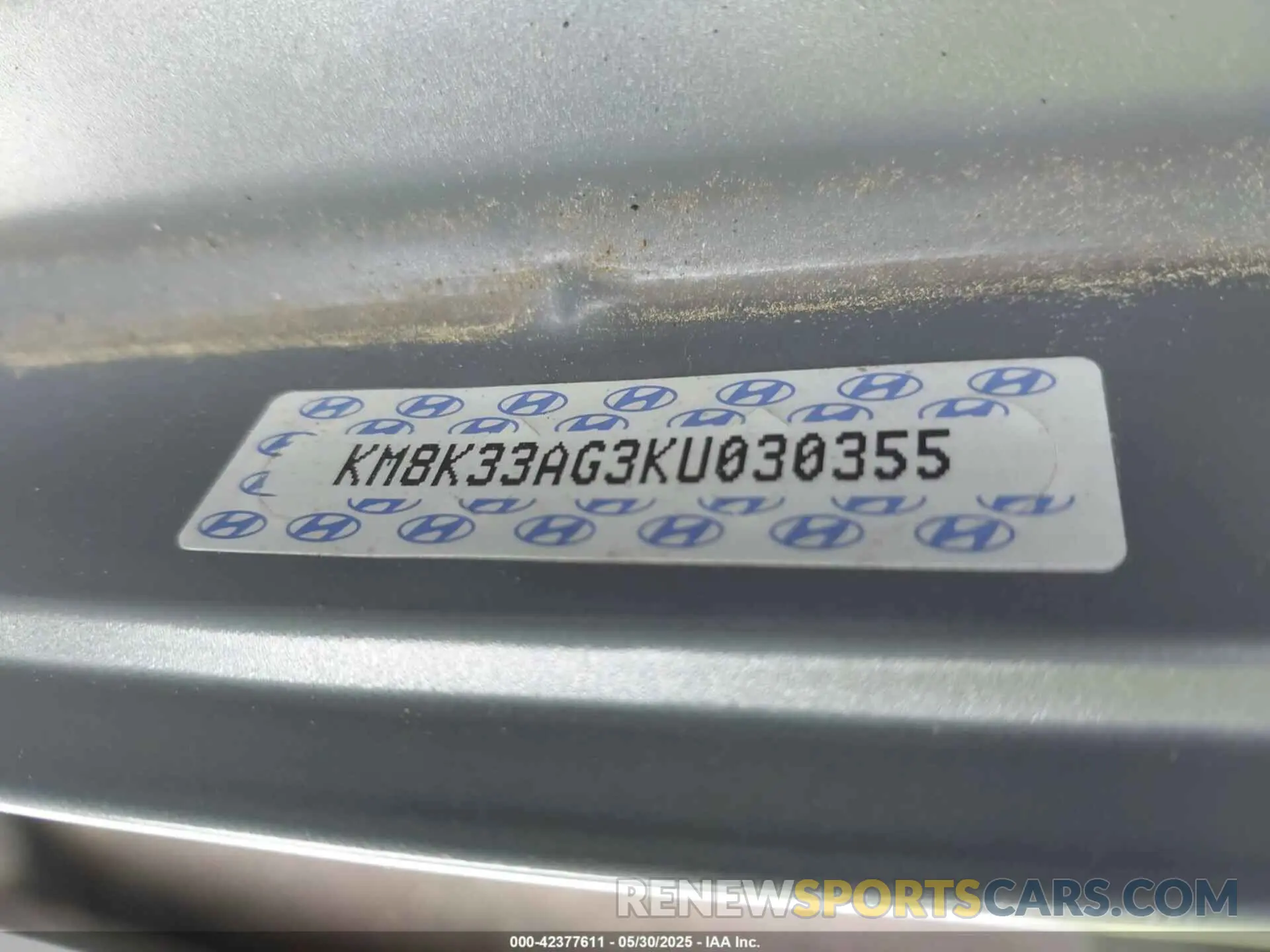 20 fotografías del automóvil dañado KM8K33AG3KU030355 HYUNDAI KONA EV 2019