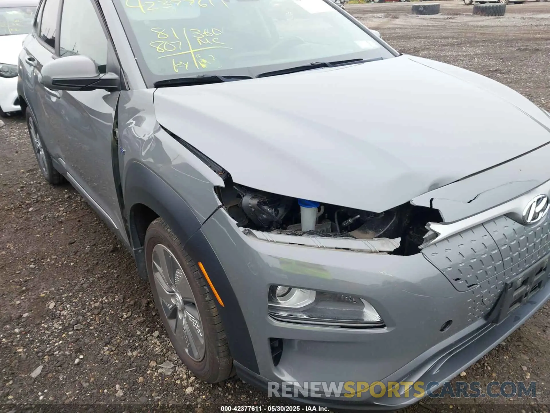 6 fotografías del automóvil dañado KM8K33AG3KU030355 HYUNDAI KONA EV 2019