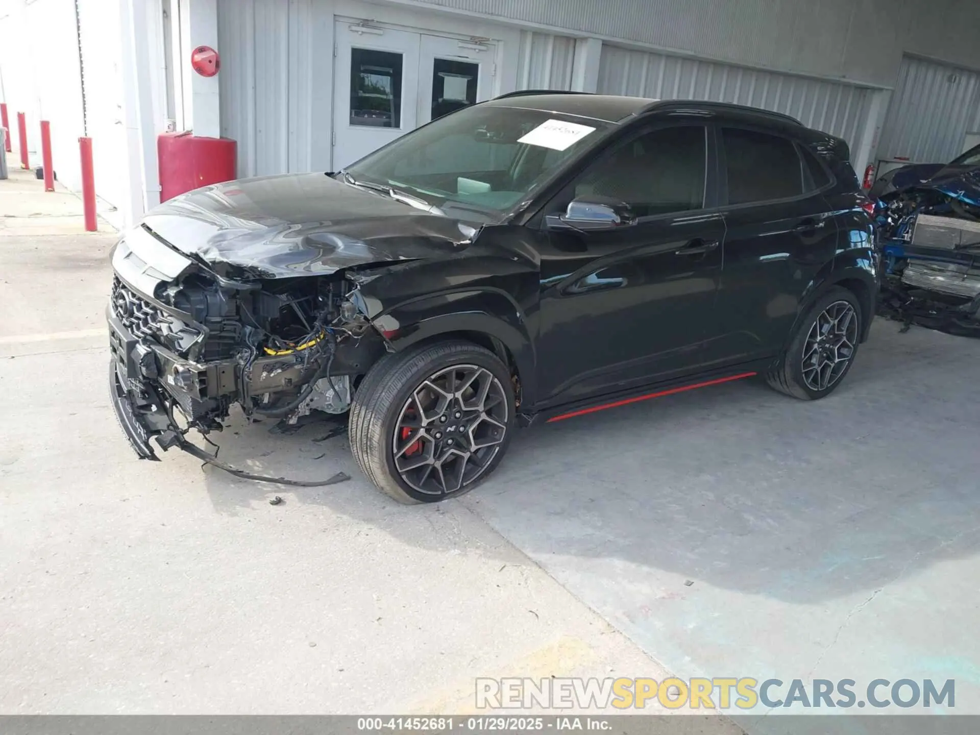 2 fotografías del automóvil dañado KM8KH3AC0NU005545 HYUNDAI KONA N 2022