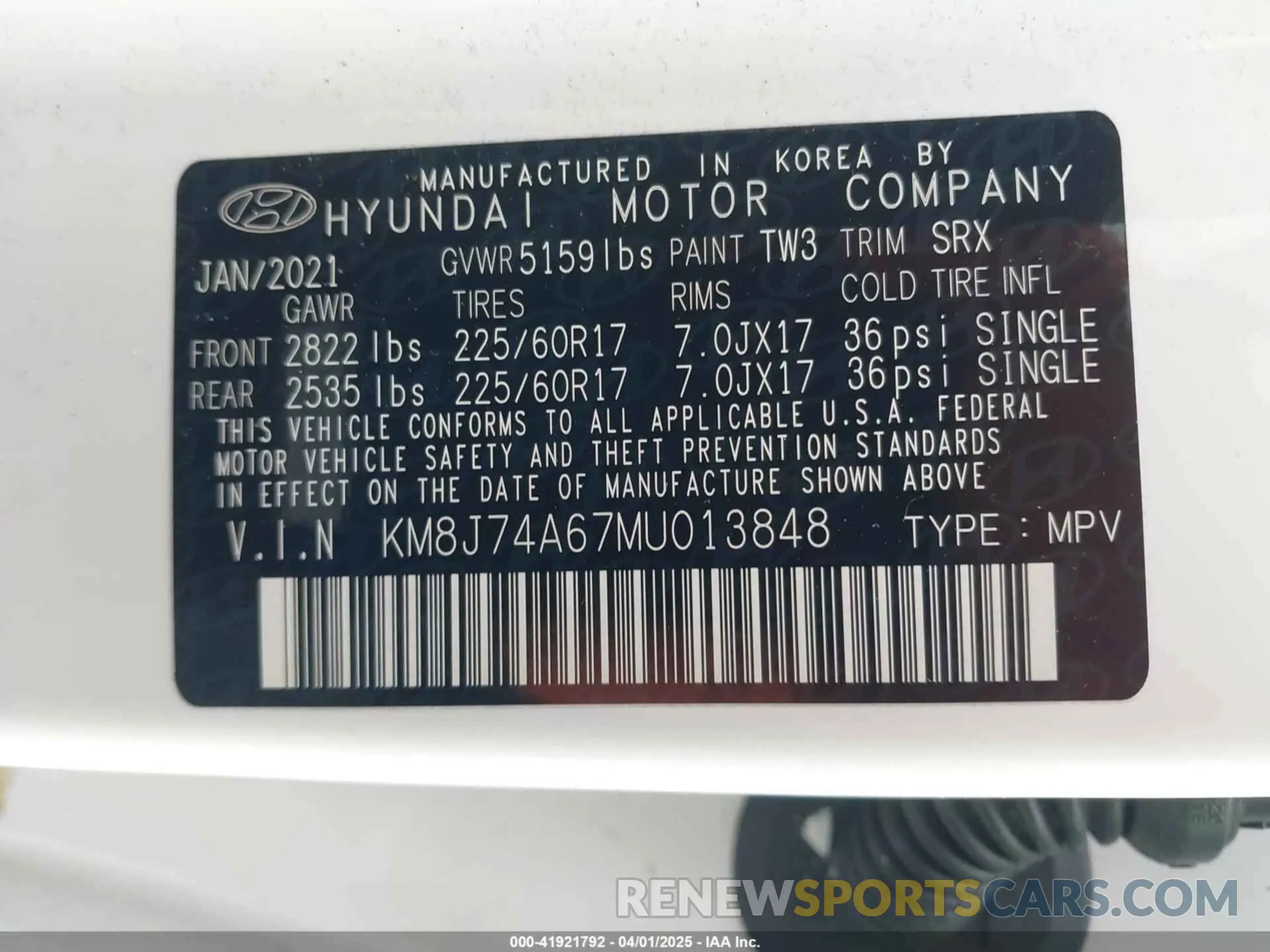 9 fotografías del automóvil dañado KM8J74A67MU013848 HYUNDAI NEXO 2021