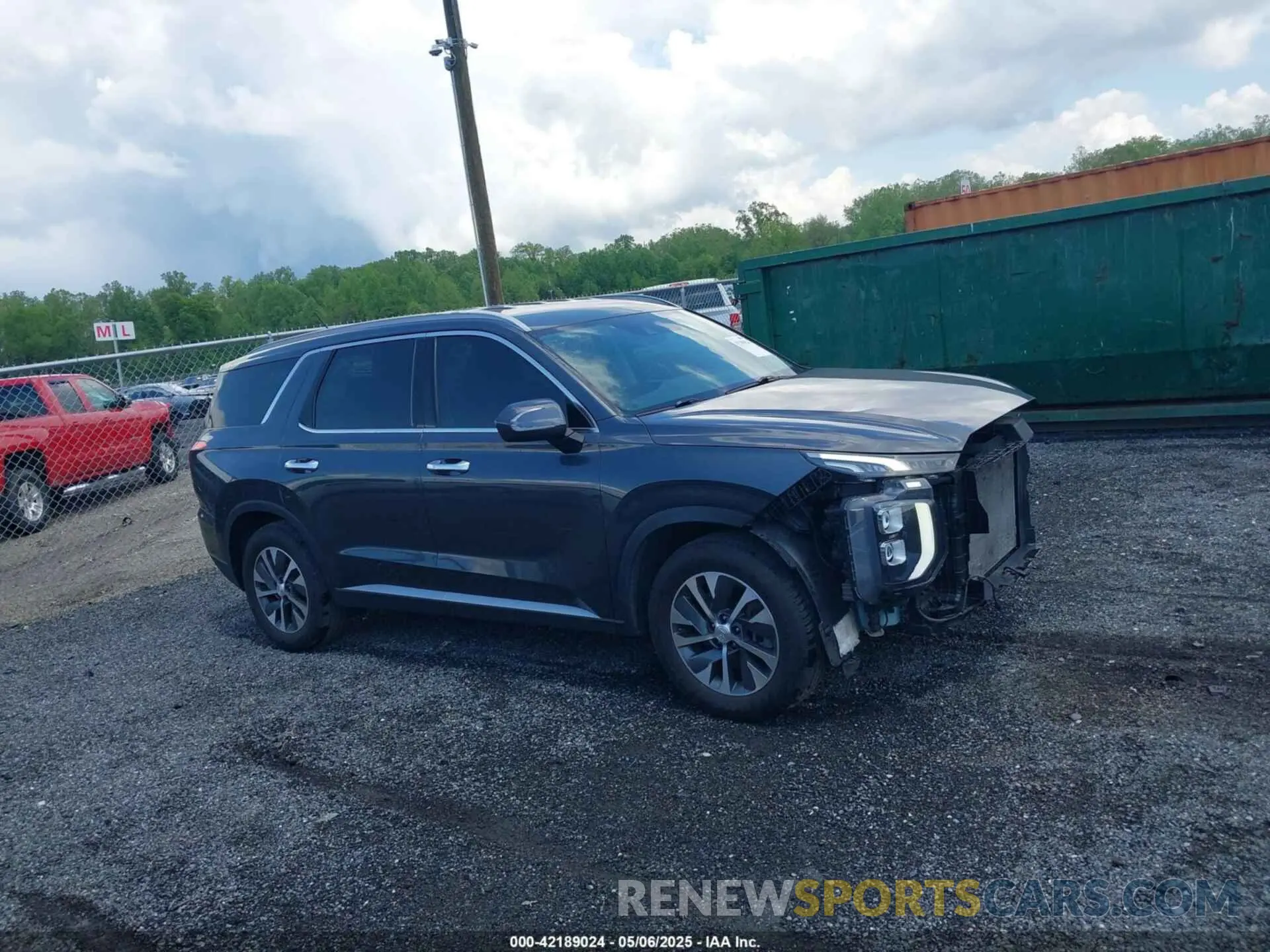 13 fotografías del automóvil dañado KM8R24HE4LU028630 HYUNDAI PALISADE 2020