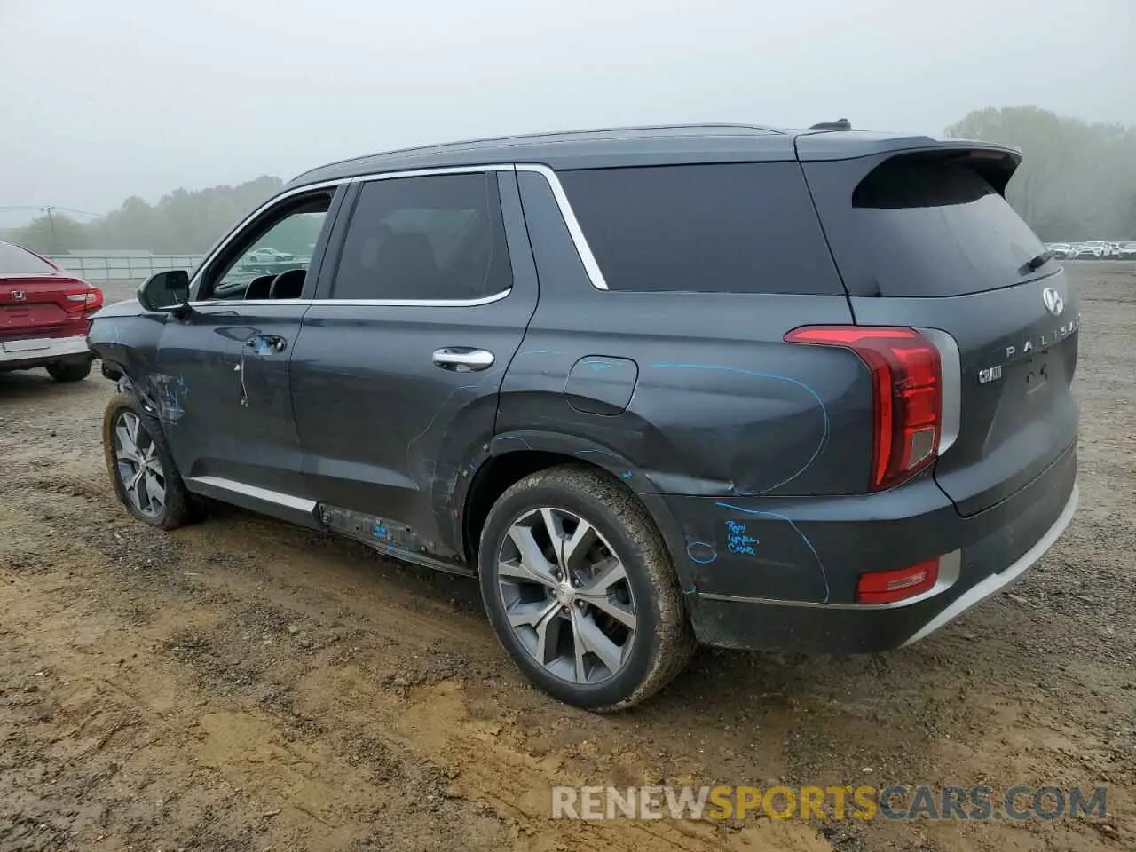 2 fotografías del automóvil dañado KM8R34HE8LU060591 HYUNDAI PALISADE 2020
