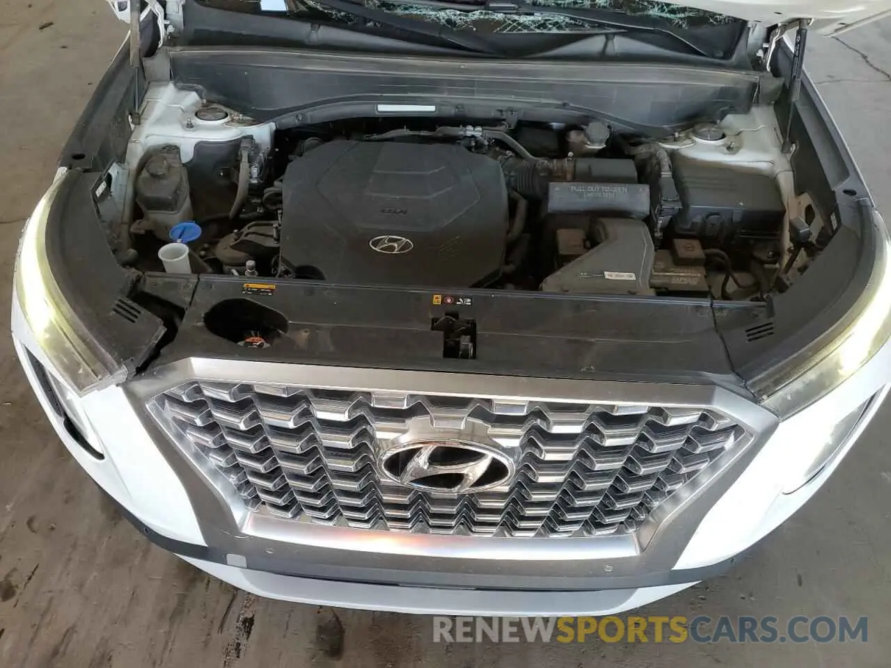 14 fotografías del automóvil dañado KM8R34HEXLU062049 HYUNDAI PALISADE 2020