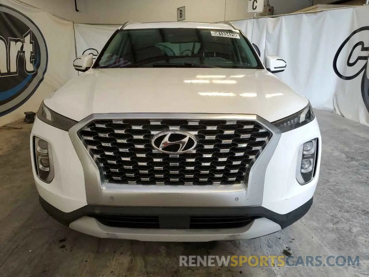 5 fotografías del automóvil dañado KM8R34HEXLU088635 HYUNDAI PALISADE 2020