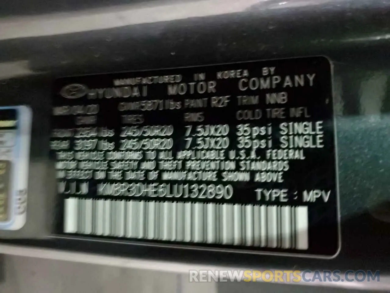14 fotografías del automóvil dañado KM8R3DHE6LU132890 HYUNDAI PALISADE 2020