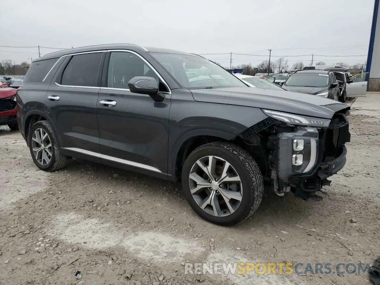 4 fotografías del automóvil dañado KM8R3DHE6LU132890 HYUNDAI PALISADE 2020
