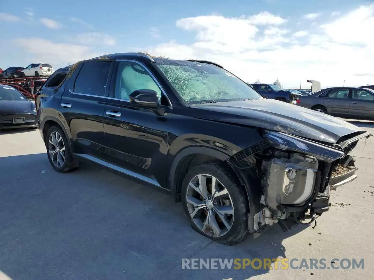 4 fotografías del automóvil dañado KM8R44HE7LU134239 HYUNDAI PALISADE 2020