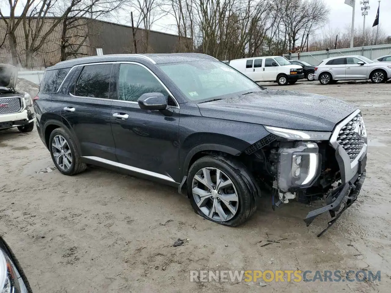 4 fotografías del automóvil dañado KM8R4DHE0LU126628 HYUNDAI PALISADE 2020
