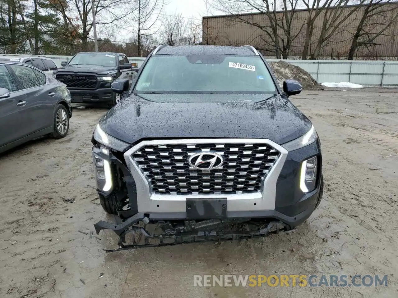 5 fotografías del automóvil dañado KM8R4DHE0LU126628 HYUNDAI PALISADE 2020
