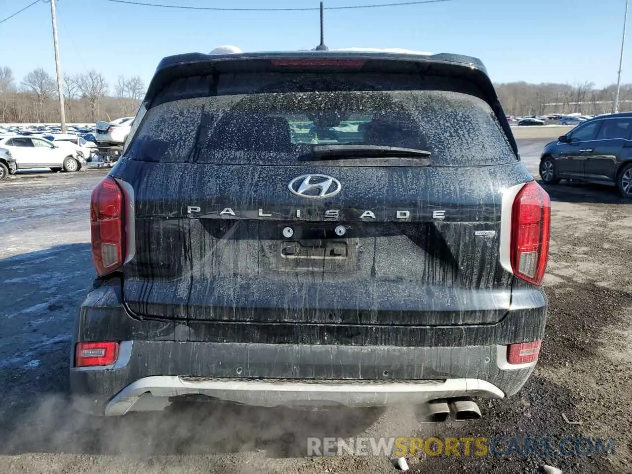 6 fotografías del automóvil dañado KM8R4DHE3LU106129 HYUNDAI PALISADE 2020