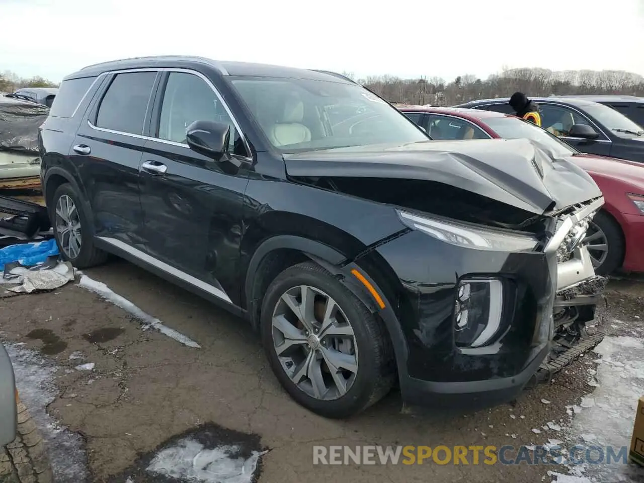 4 fotografías del automóvil dañado KM8R4DHE9LU077736 HYUNDAI PALISADE 2020