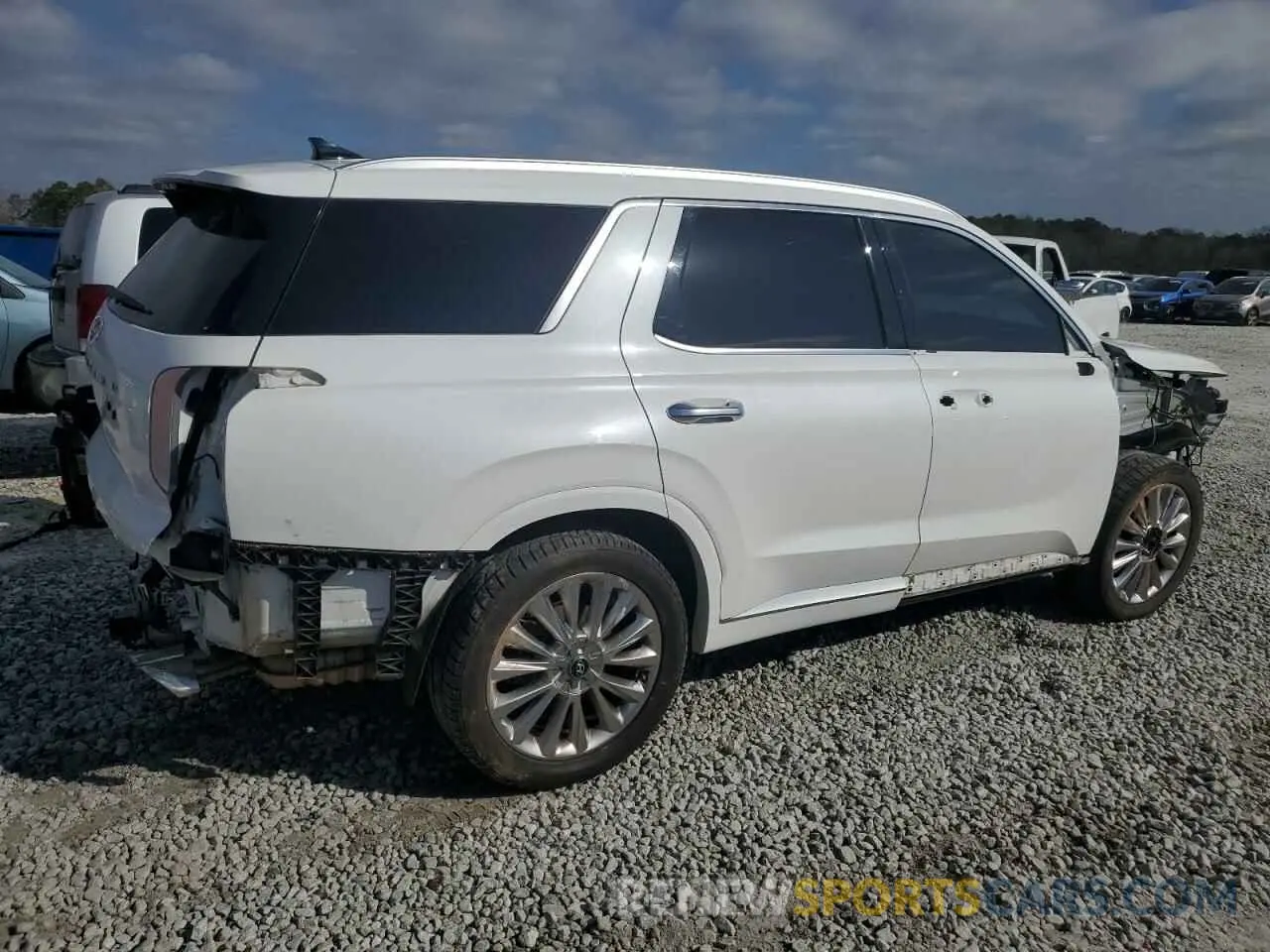 3 fotografías del automóvil dañado KM8R54HE3LU138446 HYUNDAI PALISADE 2020