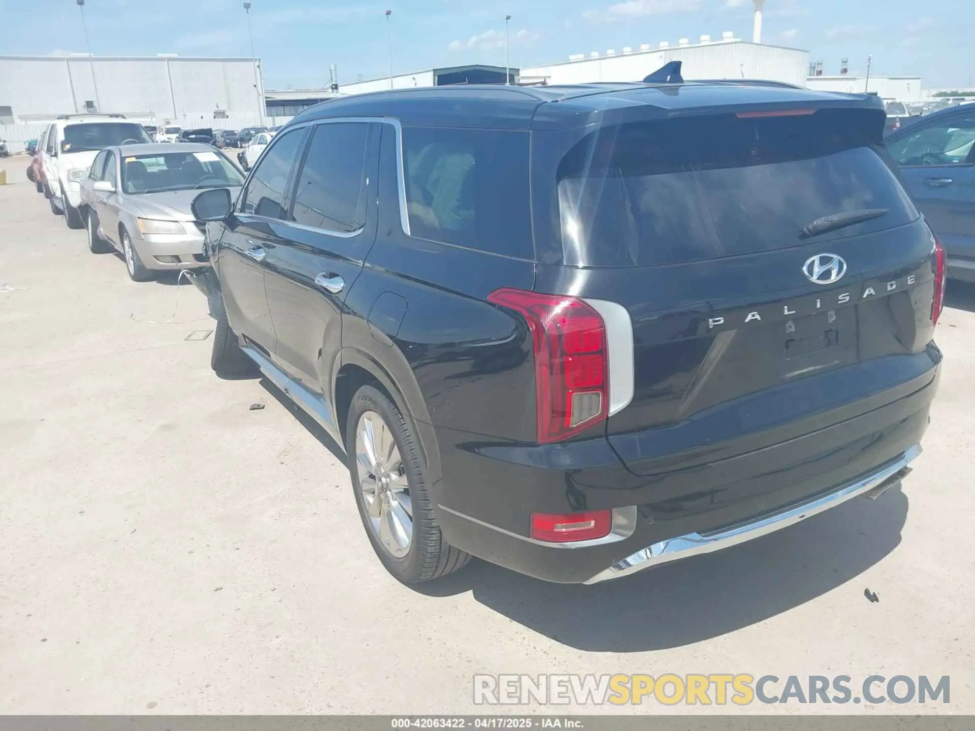 3 fotografías del automóvil dañado KM8R54HEXLU045374 HYUNDAI PALISADE 2020