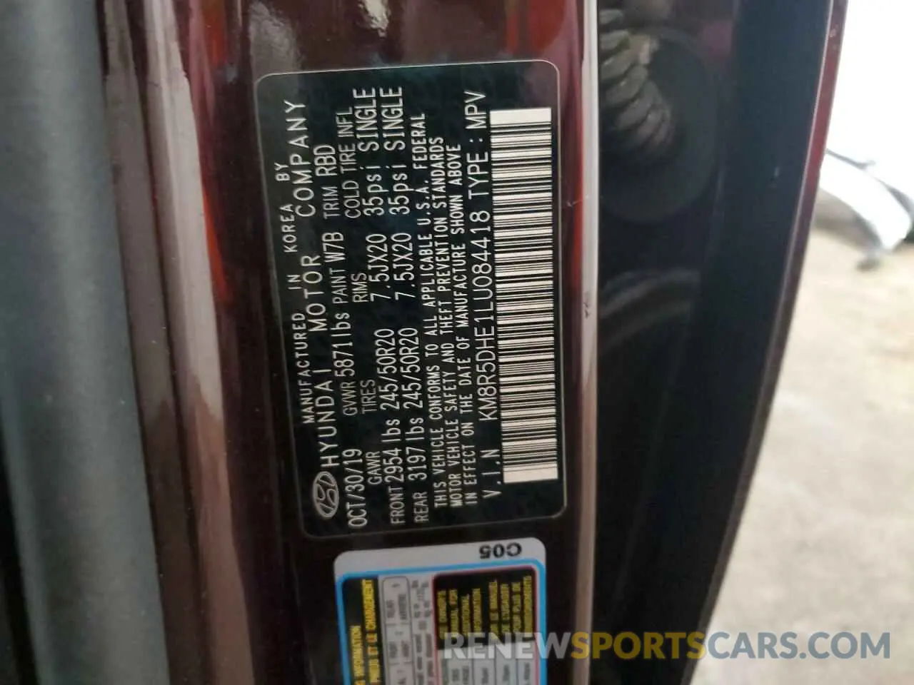 14 fotografías del automóvil dañado KM8R5DHE1LU084418 HYUNDAI PALISADE 2020