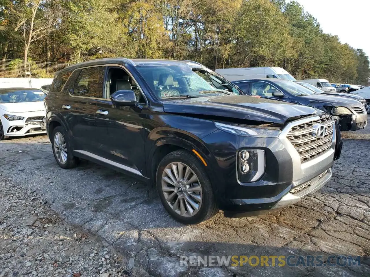 4 fotografías del automóvil dañado KM8R5DHE1LU156072 HYUNDAI PALISADE 2020