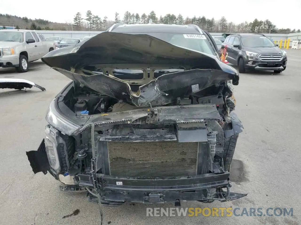 5 fotografías del automóvil dañado KM8R5DHE9LU111896 HYUNDAI PALISADE 2020