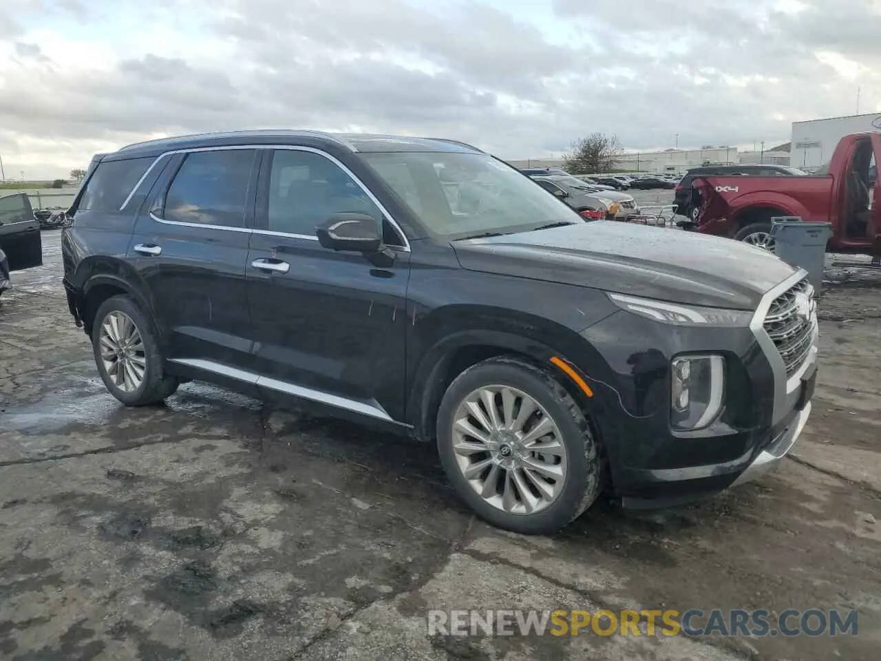 4 fotografías del automóvil dañado KM8R5DHE9LU116421 HYUNDAI PALISADE 2020