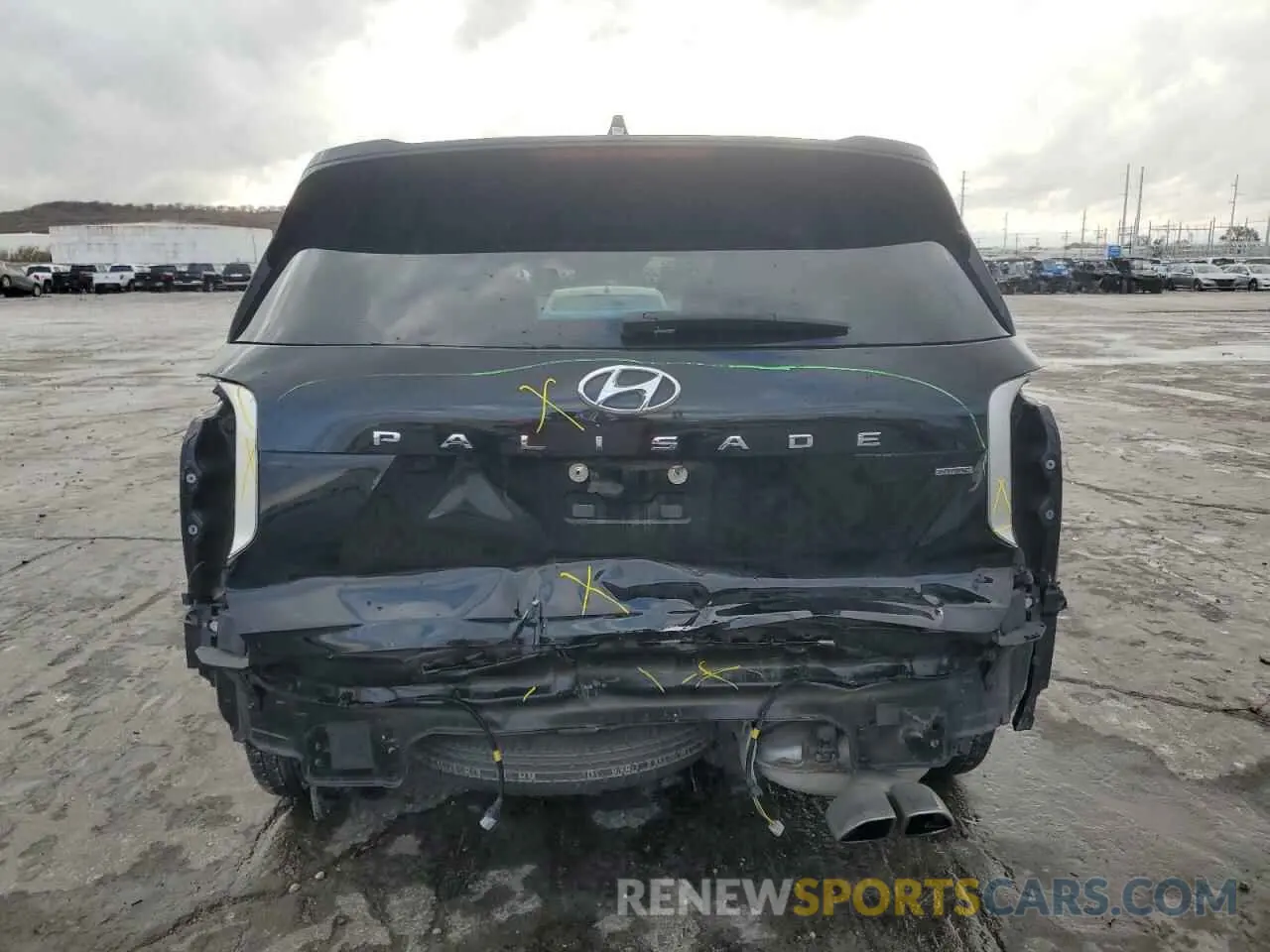6 fotografías del automóvil dañado KM8R5DHE9LU116421 HYUNDAI PALISADE 2020