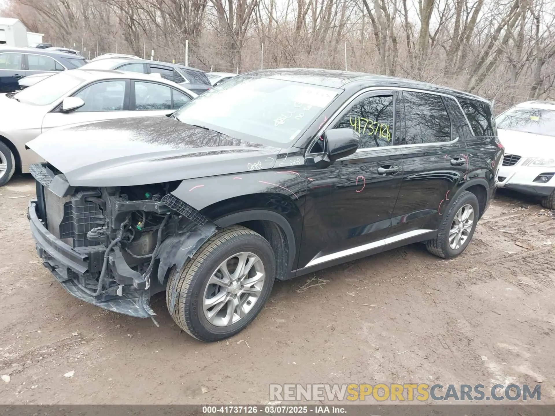 2 fotografías del automóvil dañado KM8R1DHE0MU222902 HYUNDAI PALISADE 2021