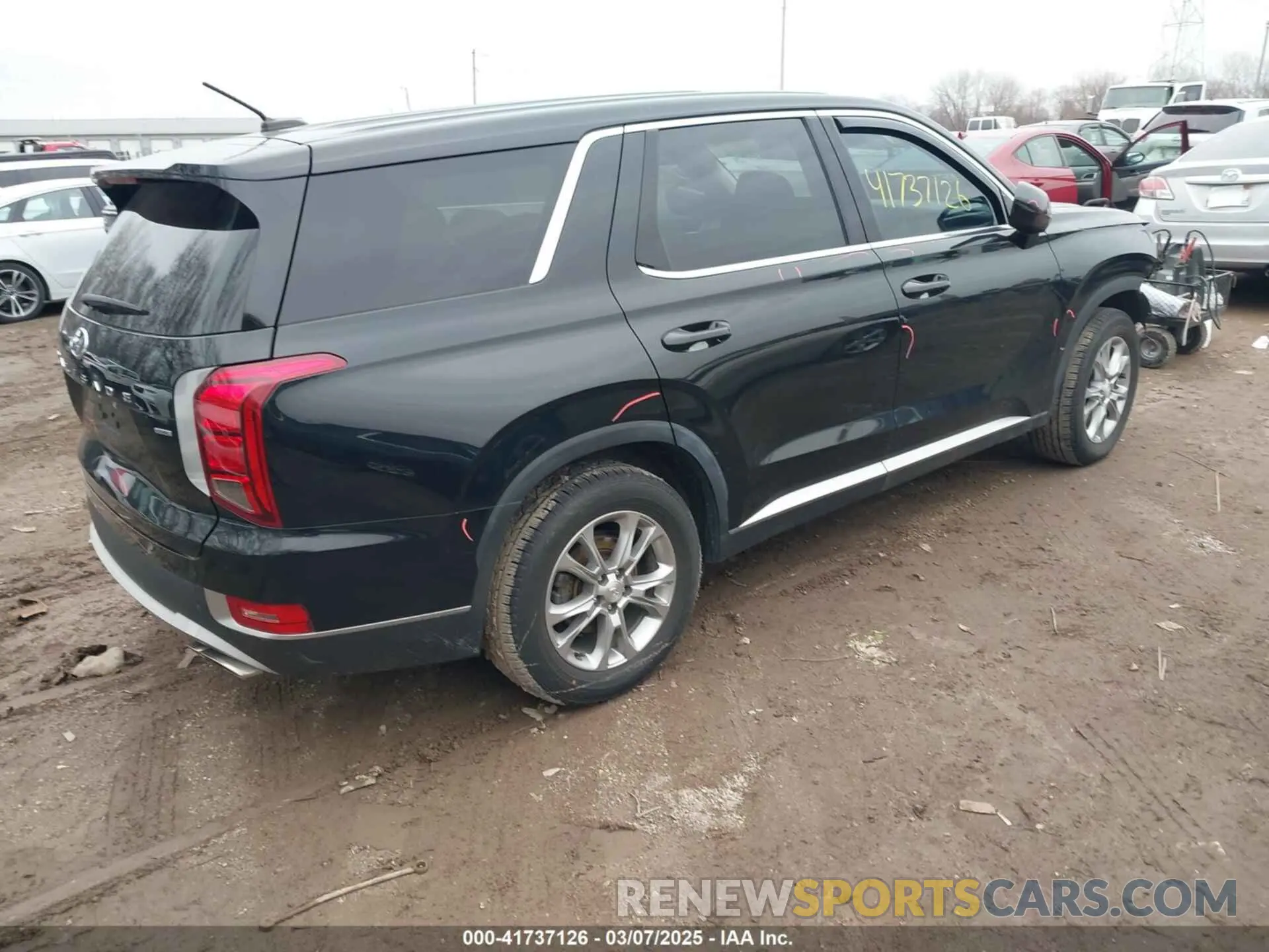 4 fotografías del automóvil dañado KM8R1DHE0MU222902 HYUNDAI PALISADE 2021