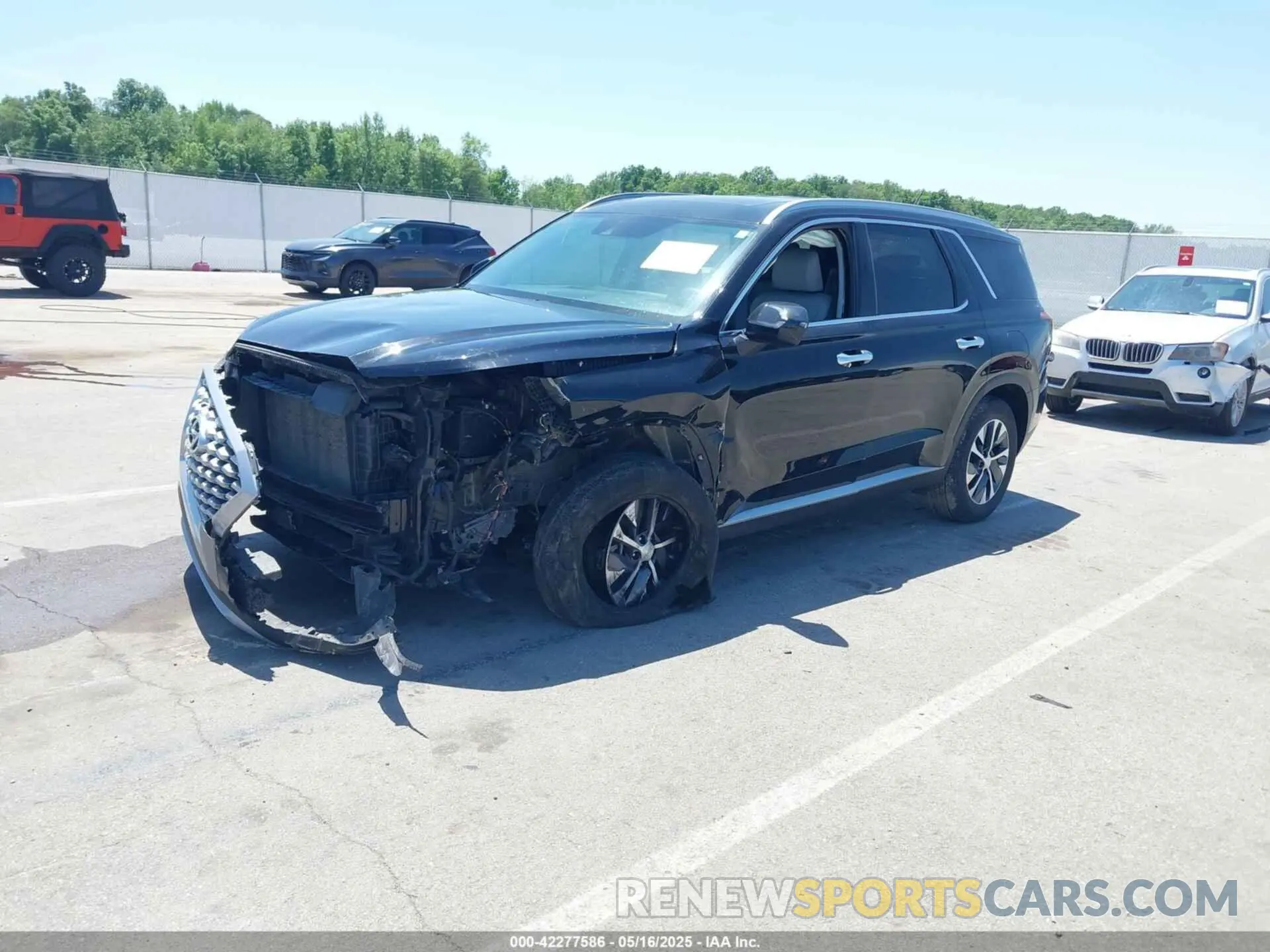 2 fotografías del automóvil dañado KM8R24HE0MU207572 HYUNDAI PALISADE 2021