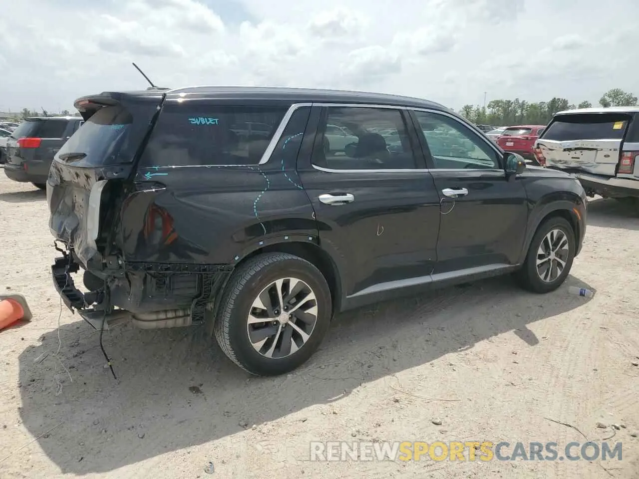 3 fotografías del automóvil dañado KM8R24HE0MU296849 HYUNDAI PALISADE 2021