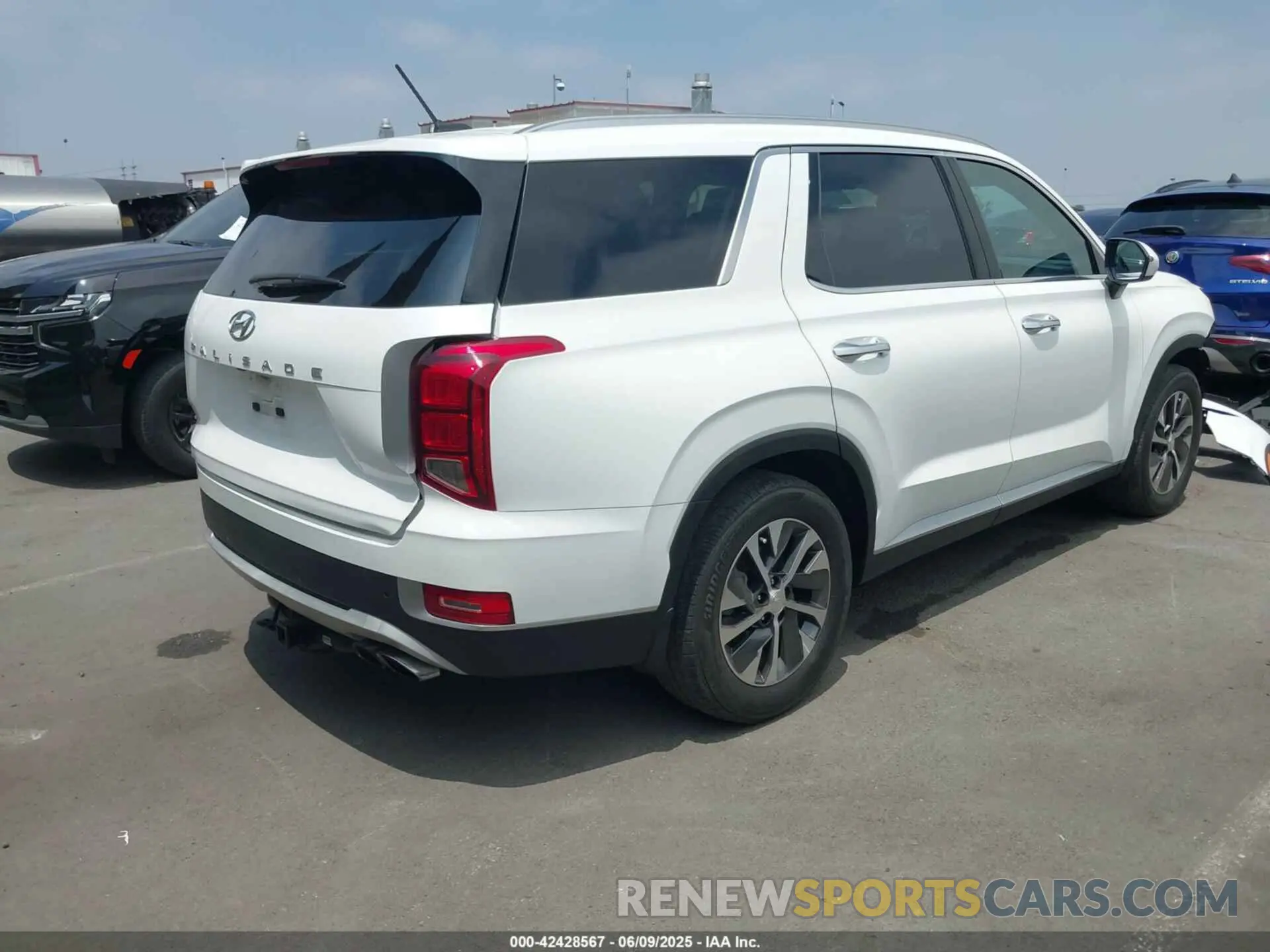 4 fotografías del automóvil dañado KM8R24HE0MU318235 HYUNDAI PALISADE 2021