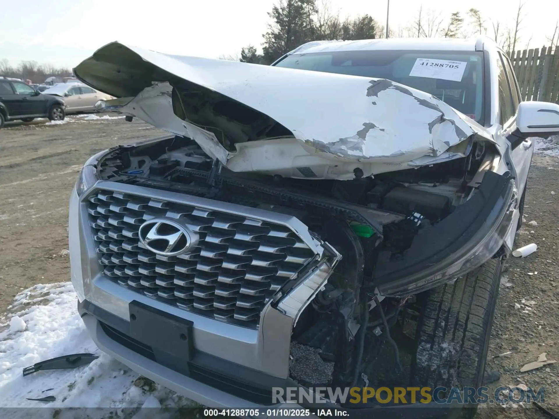 6 fotografías del automóvil dañado KM8R24HE1MU201781 HYUNDAI PALISADE 2021