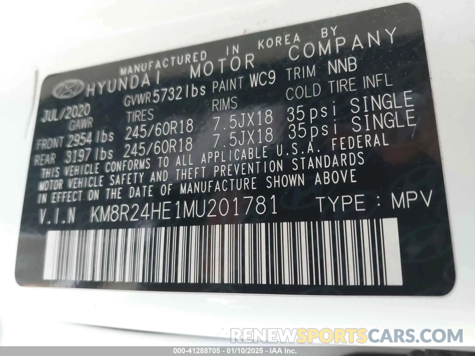 9 fotografías del automóvil dañado KM8R24HE1MU201781 HYUNDAI PALISADE 2021