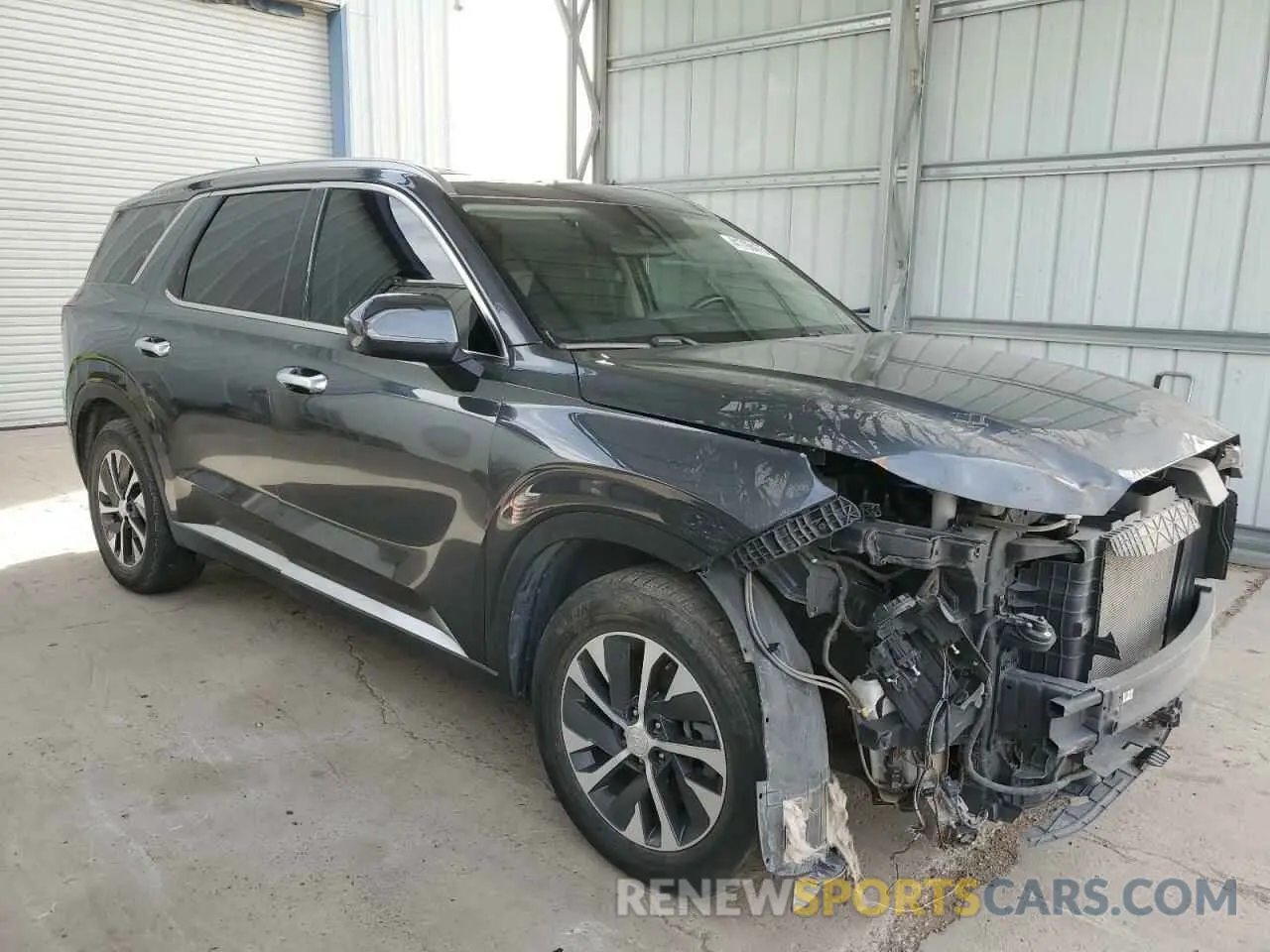 4 fotografías del automóvil dañado KM8R24HE9MU194871 HYUNDAI PALISADE 2021