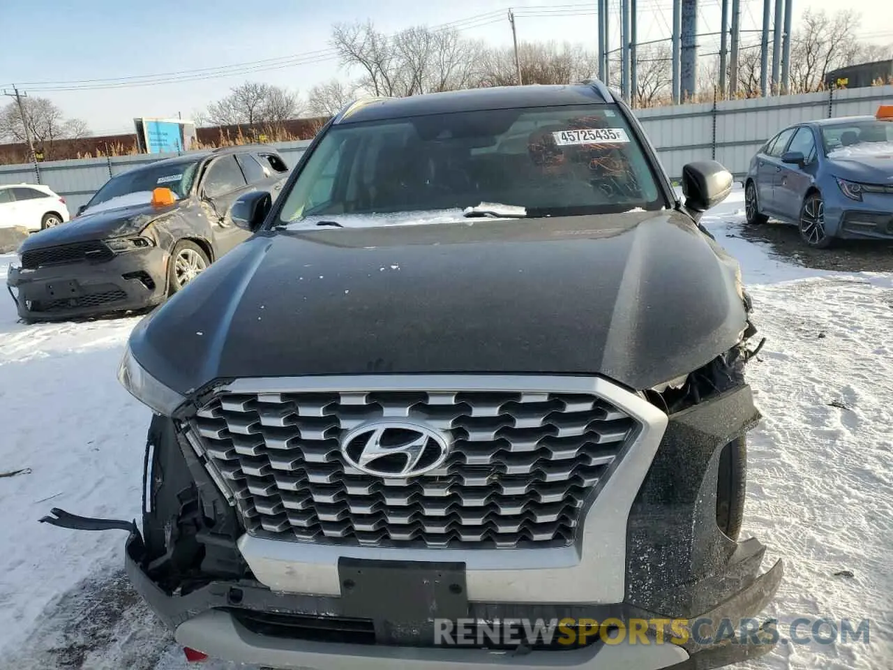 5 fotografías del automóvil dañado KM8R2DHEXMU219583 HYUNDAI PALISADE 2021