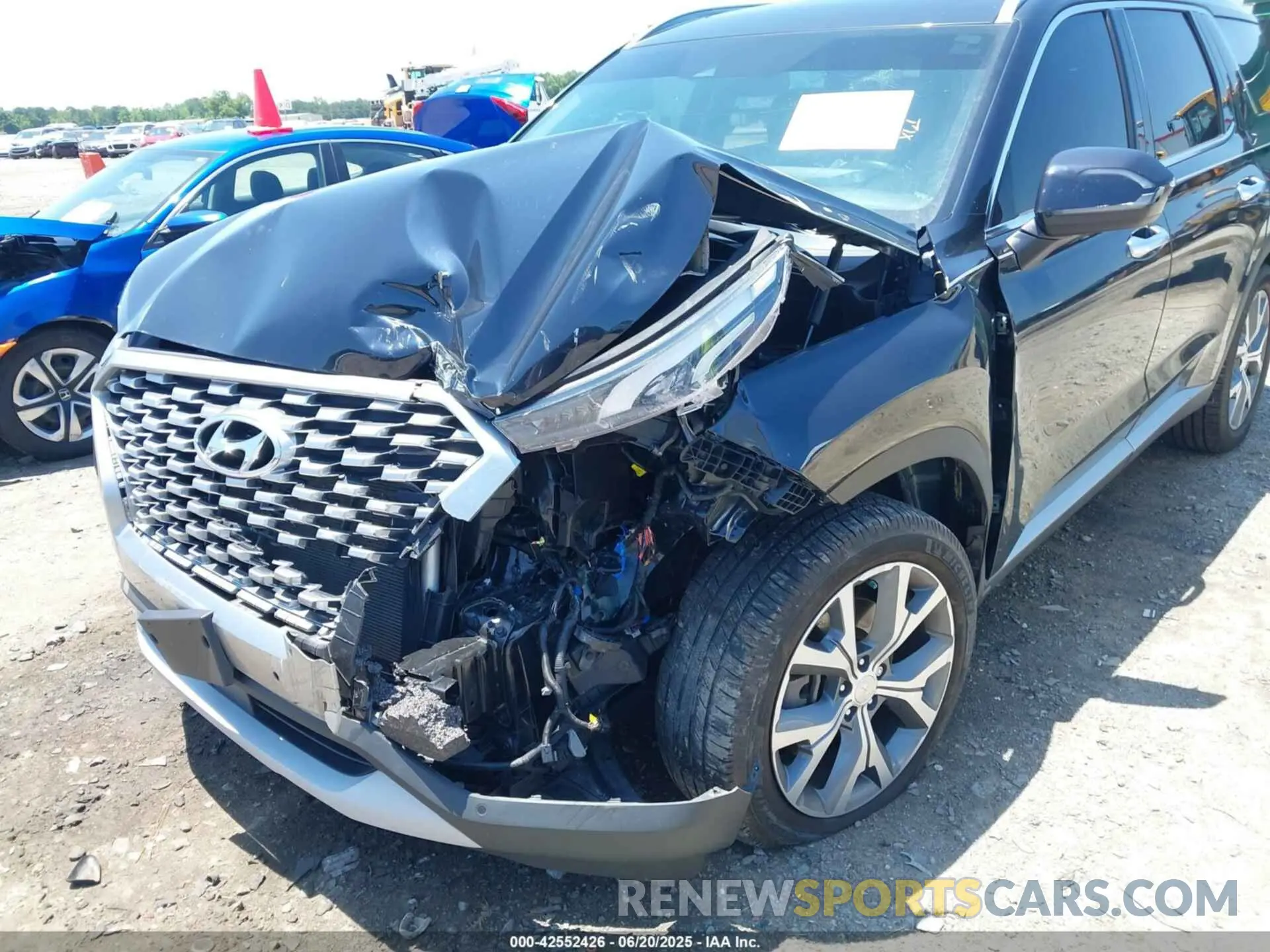 6 fotografías del automóvil dañado KM8R34HE4MU216532 HYUNDAI PALISADE 2021