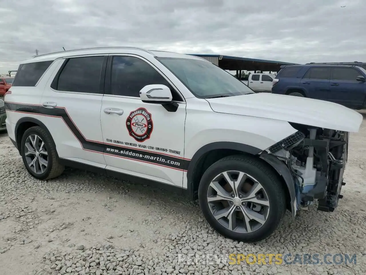 4 fotografías del automóvil dañado KM8R34HE4MU335519 HYUNDAI PALISADE 2021