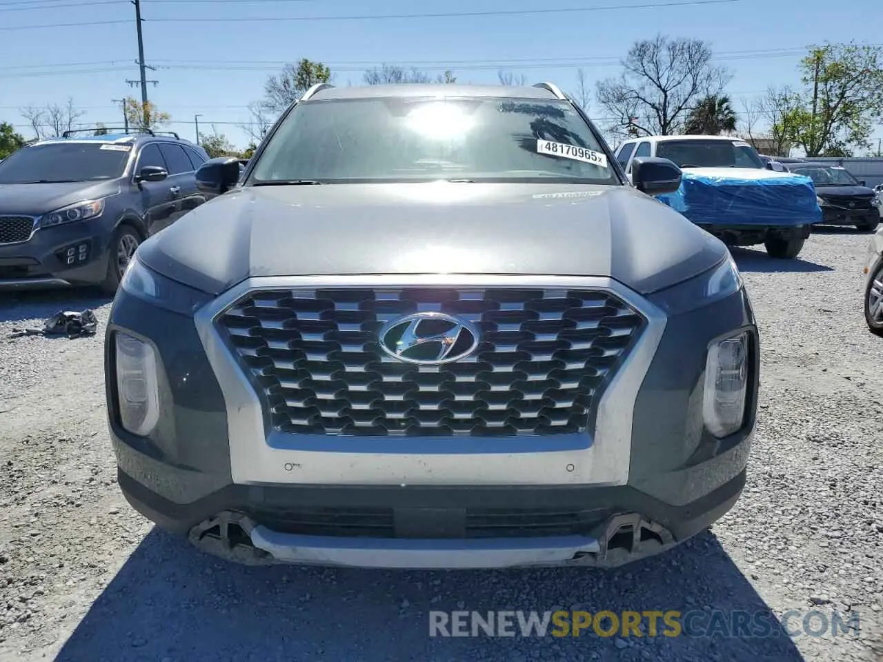 5 fotografías del automóvil dañado KM8R44HE0MU225550 HYUNDAI PALISADE 2021