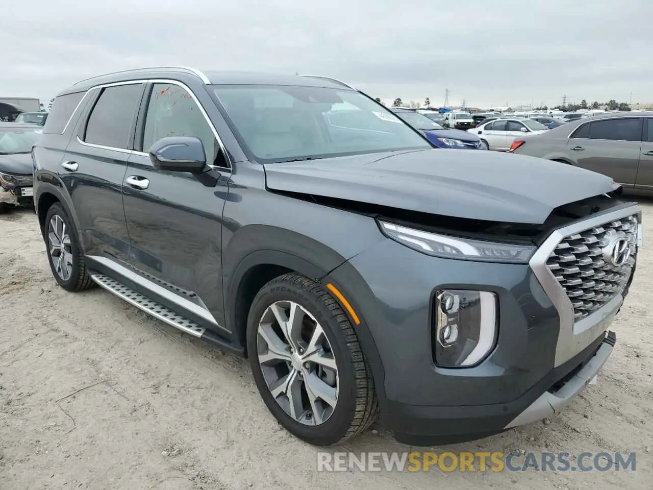 4 fotografías del automóvil dañado KM8R44HE0MU287451 HYUNDAI PALISADE 2021
