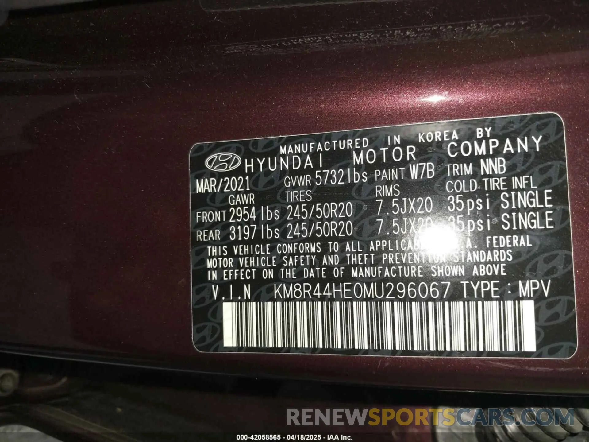 9 fotografías del automóvil dañado KM8R44HE0MU296067 HYUNDAI PALISADE 2021