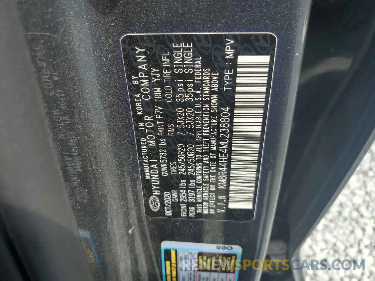 13 fotografías del automóvil dañado KM8R44HE4MU238804 HYUNDAI PALISADE 2021