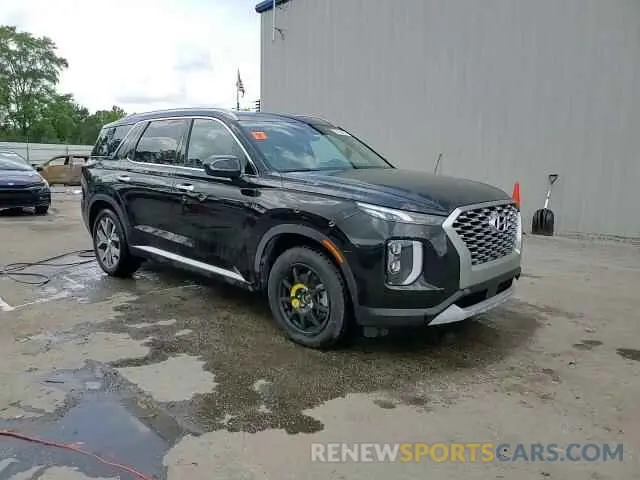 14 fotografías del automóvil dañado KM8R44HE4MU255845 HYUNDAI PALISADE 2021